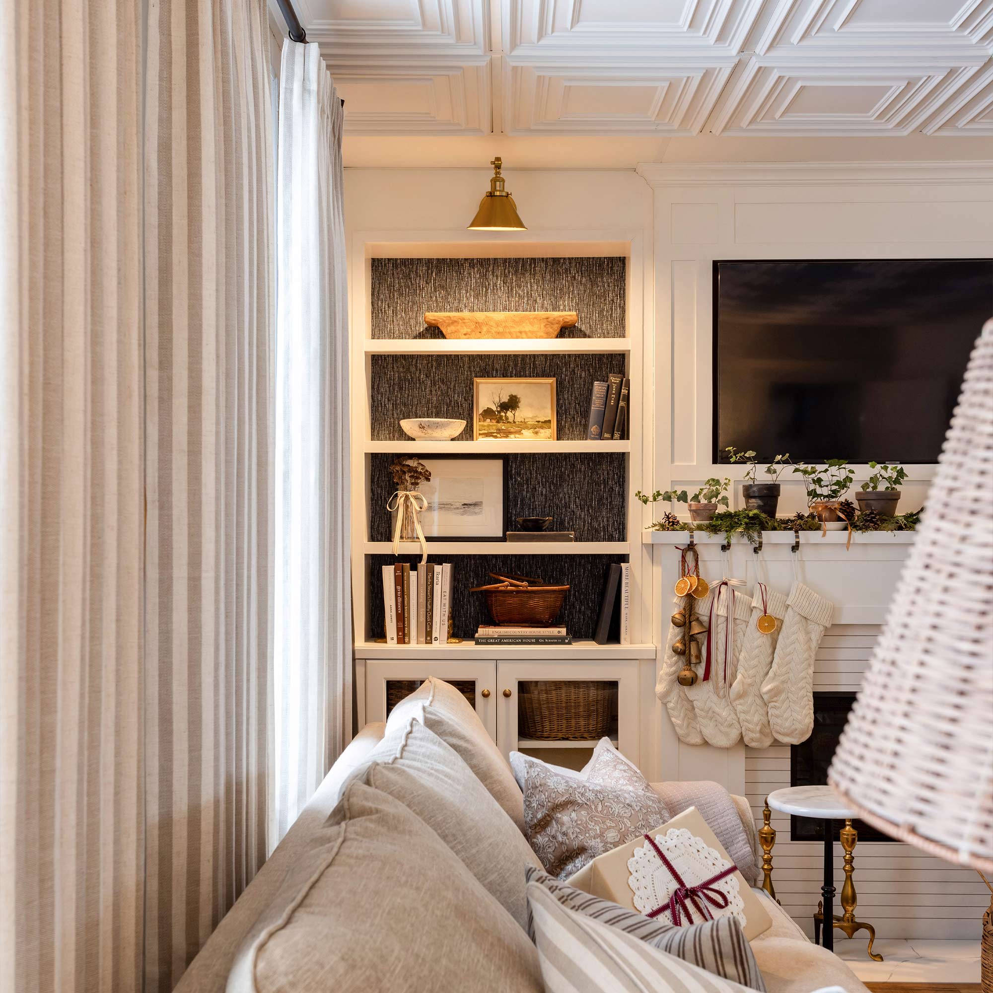 Elvonaeoly Stripe Linen Custom Curtains