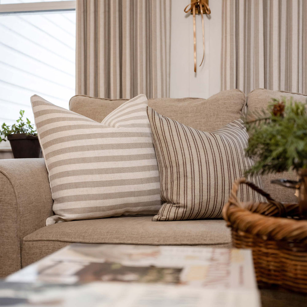 Elvonaeoly Stripe Linen Custom Curtains