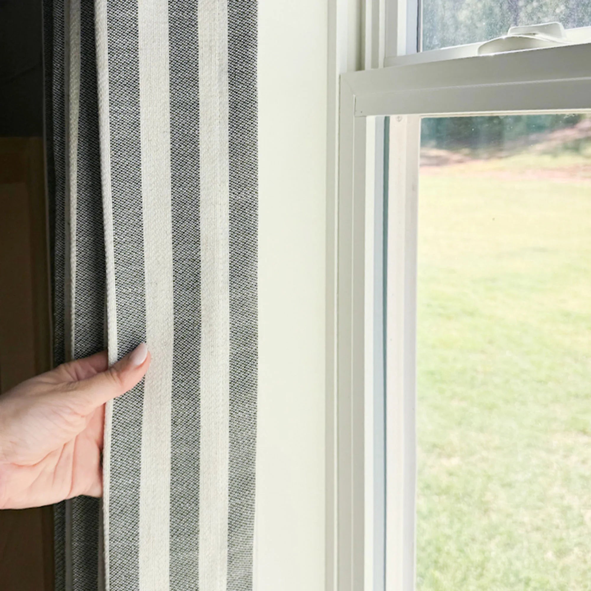 Elvonaeoly Stripe Linen Custom Curtains