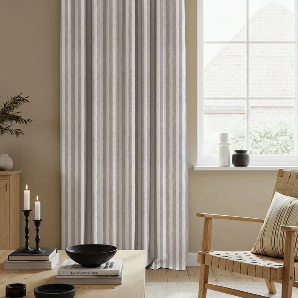Elvonaeoly Stripe Linen Custom Curtains