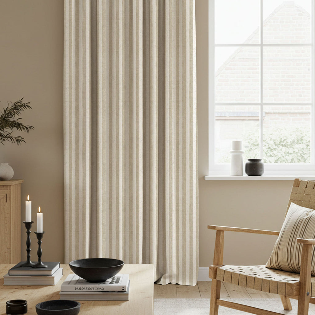 Elvonaeoly Stripe Linen Custom Curtains