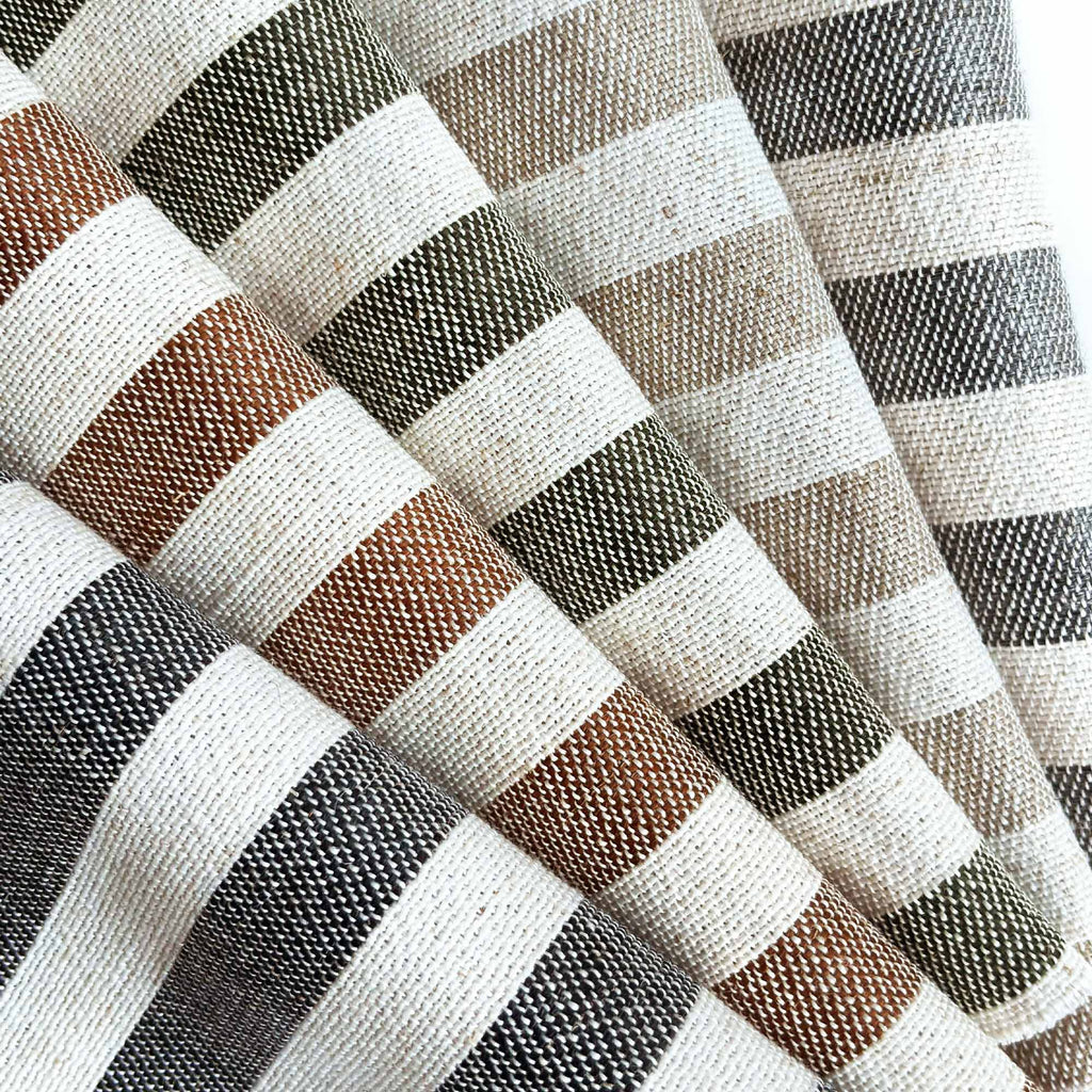 Elvonaeoly Stripe Linen Custom Curtains