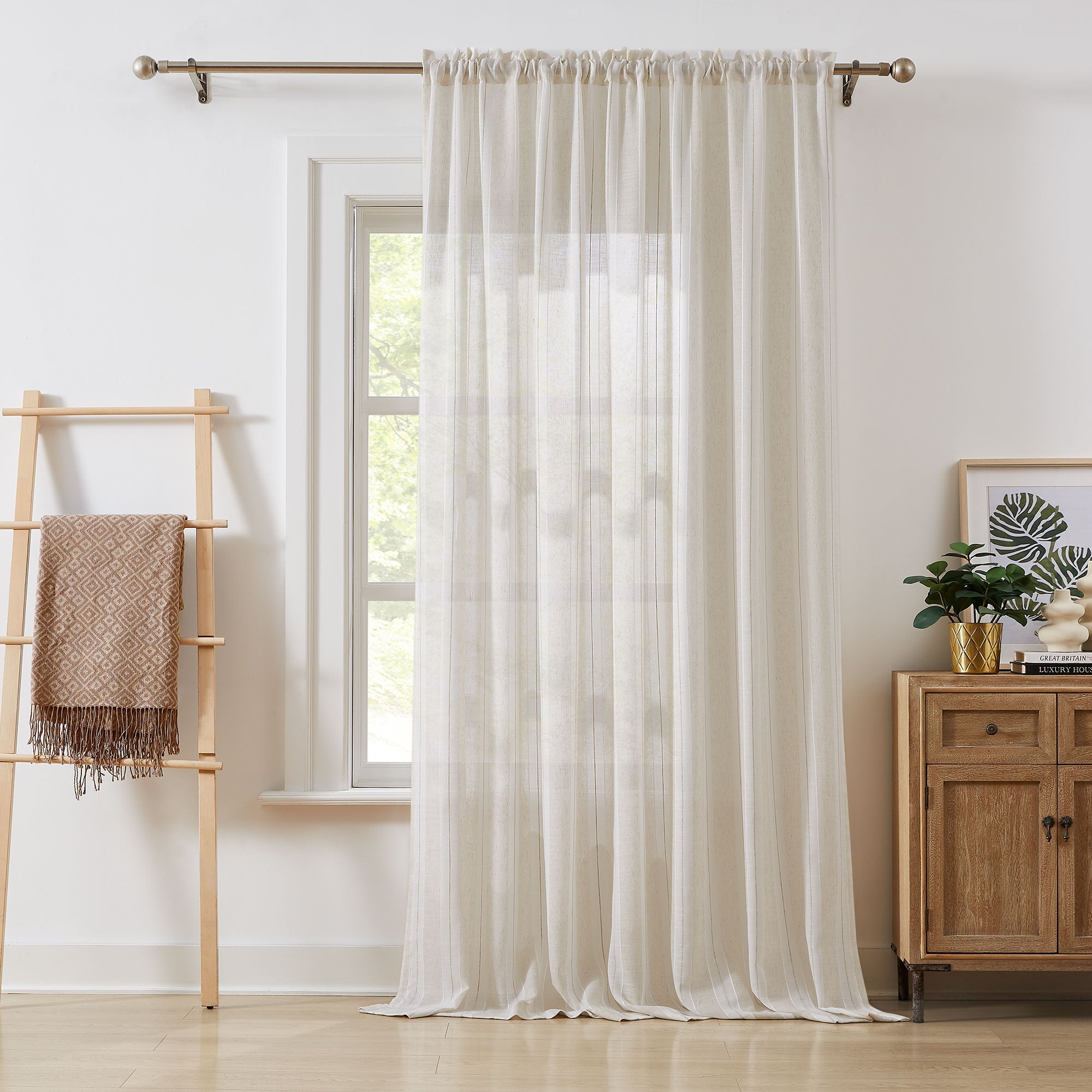 Elvonaeoly Stripe Pattern Curtains