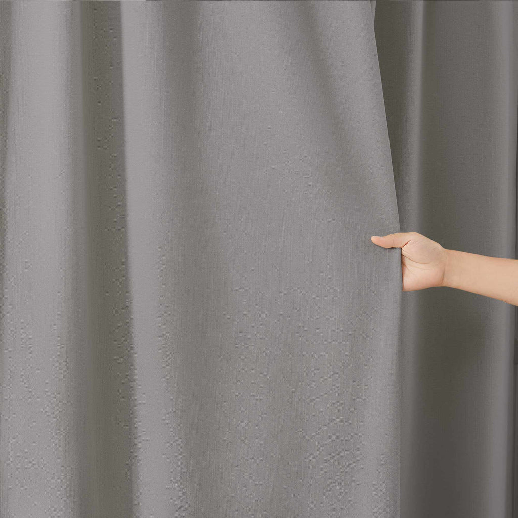 Elvonaeoly Solid Texture Cotton Curtains