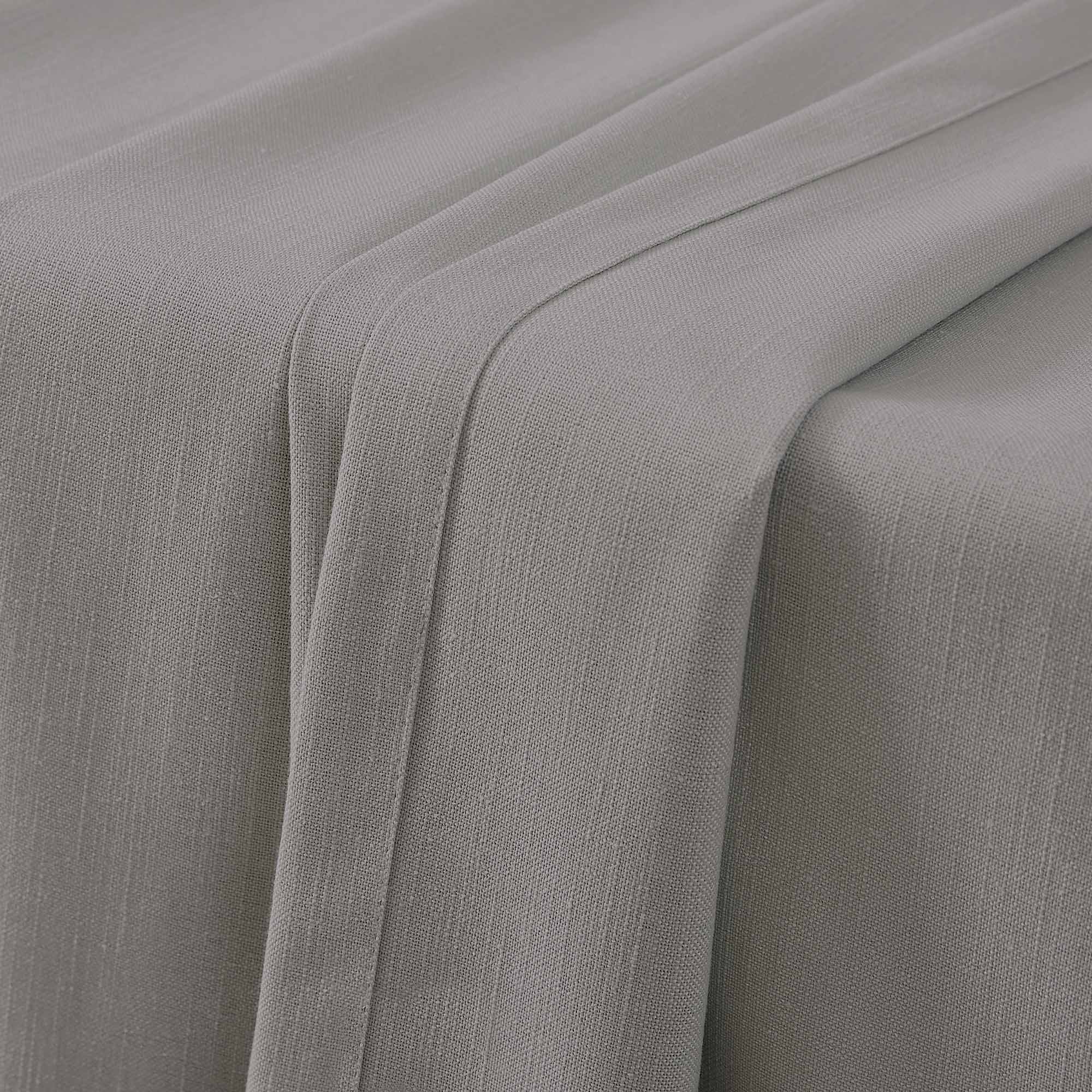 Elvonaeoly Solid Texture Cotton Curtains