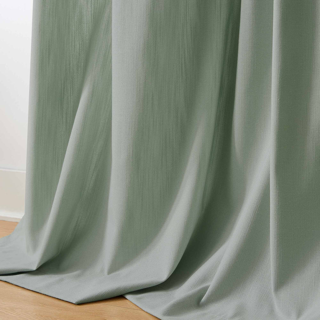Elvonaeoly Solid Texture Cotton Curtains