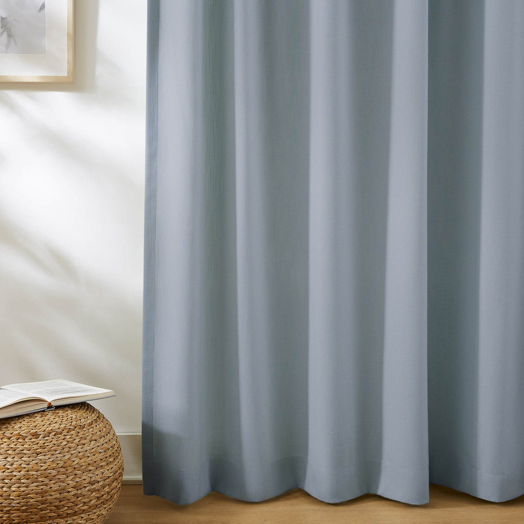 Elvonaeoly Solid Texture Cotton Curtains