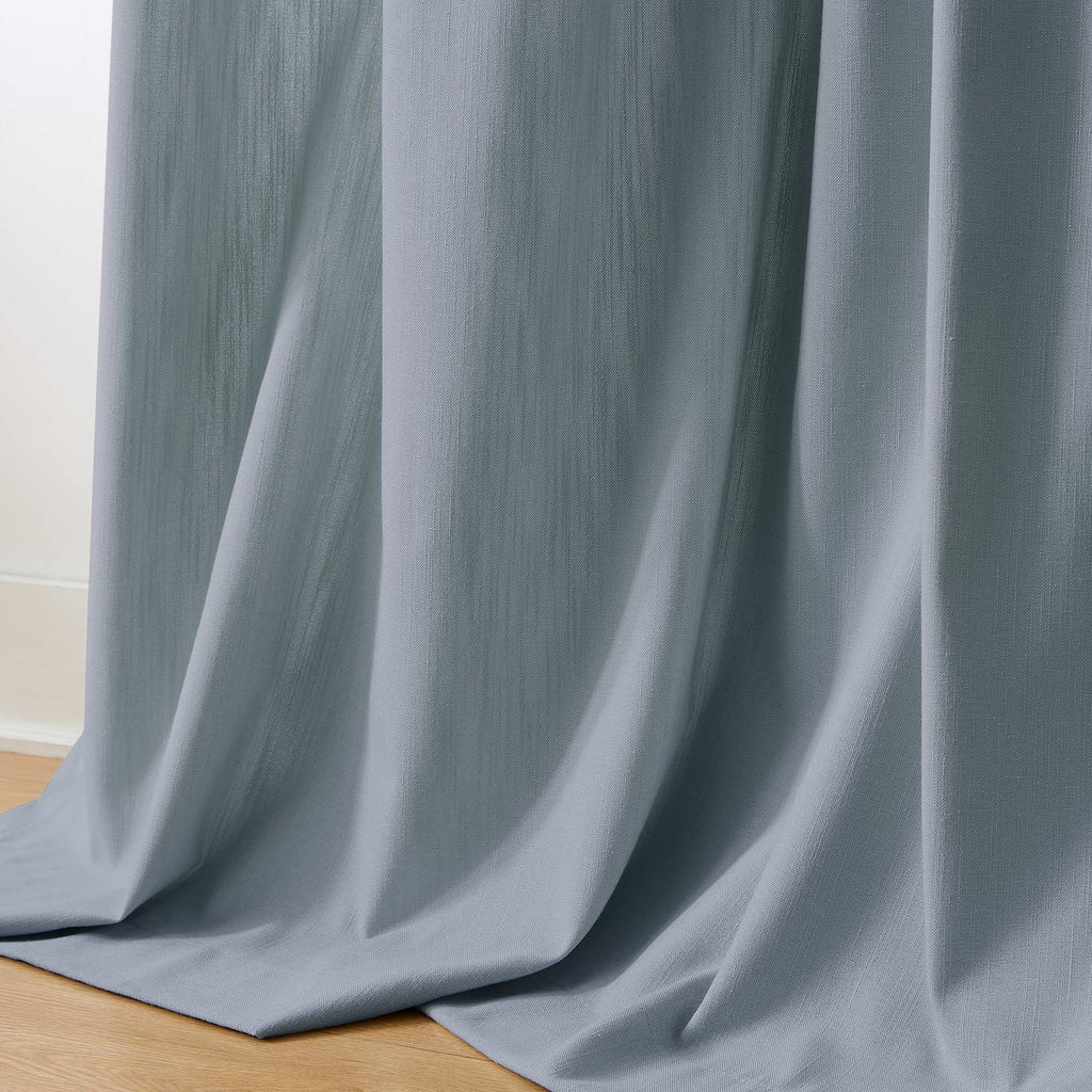 Elvonaeoly Solid Texture Cotton Curtains