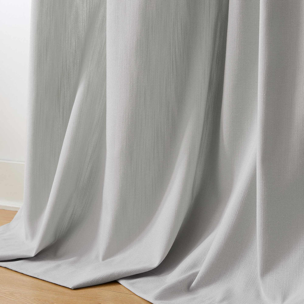 Elvonaeoly Solid Texture Cotton Curtains