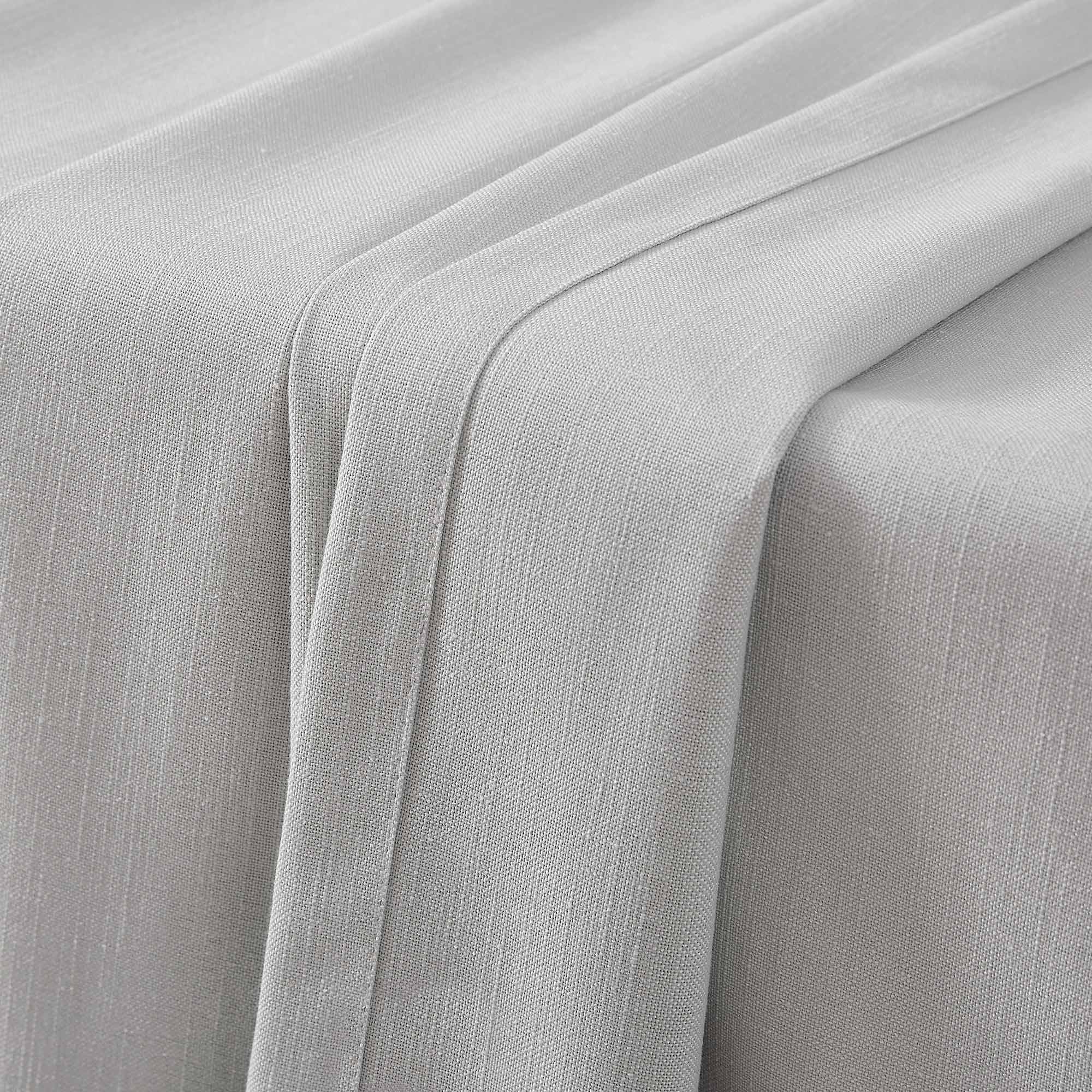 Elvonaeoly Solid Texture Cotton Curtains