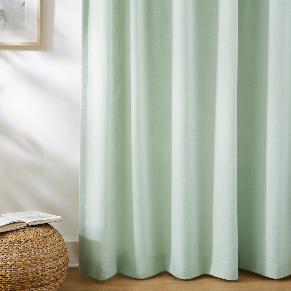 Elvonaeoly Solid Texture Cotton Curtains