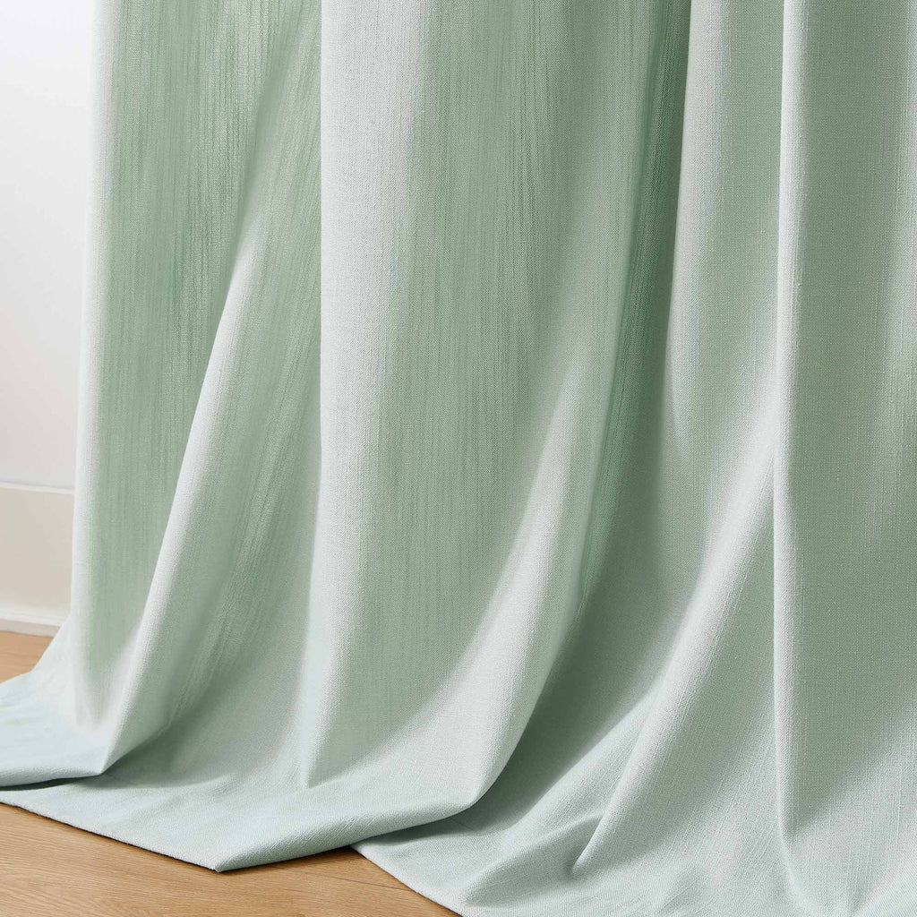 Elvonaeoly Solid Texture Cotton Curtains