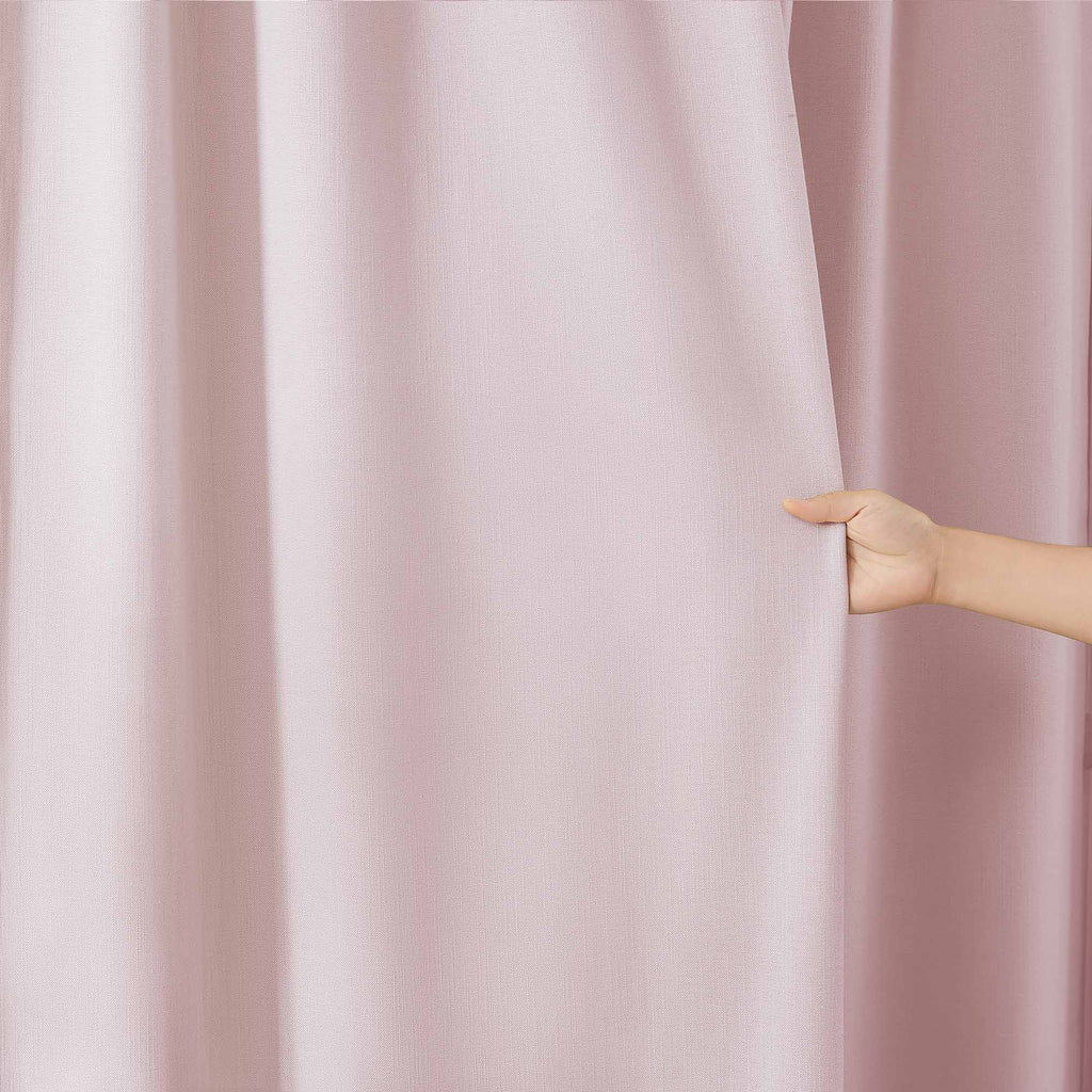 Elvonaeoly Solid Texture Cotton Curtains