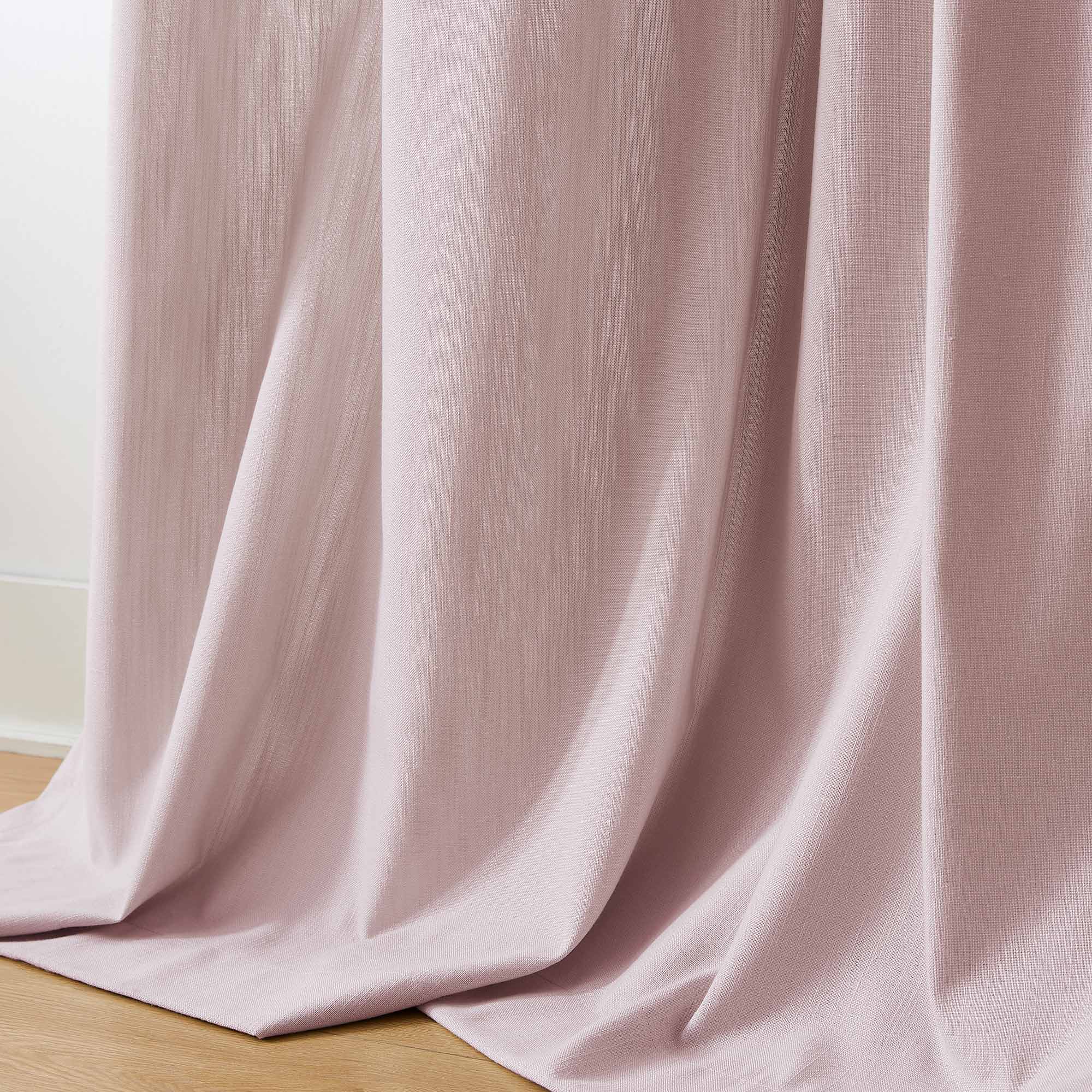 Elvonaeoly Solid Texture Cotton Curtains
