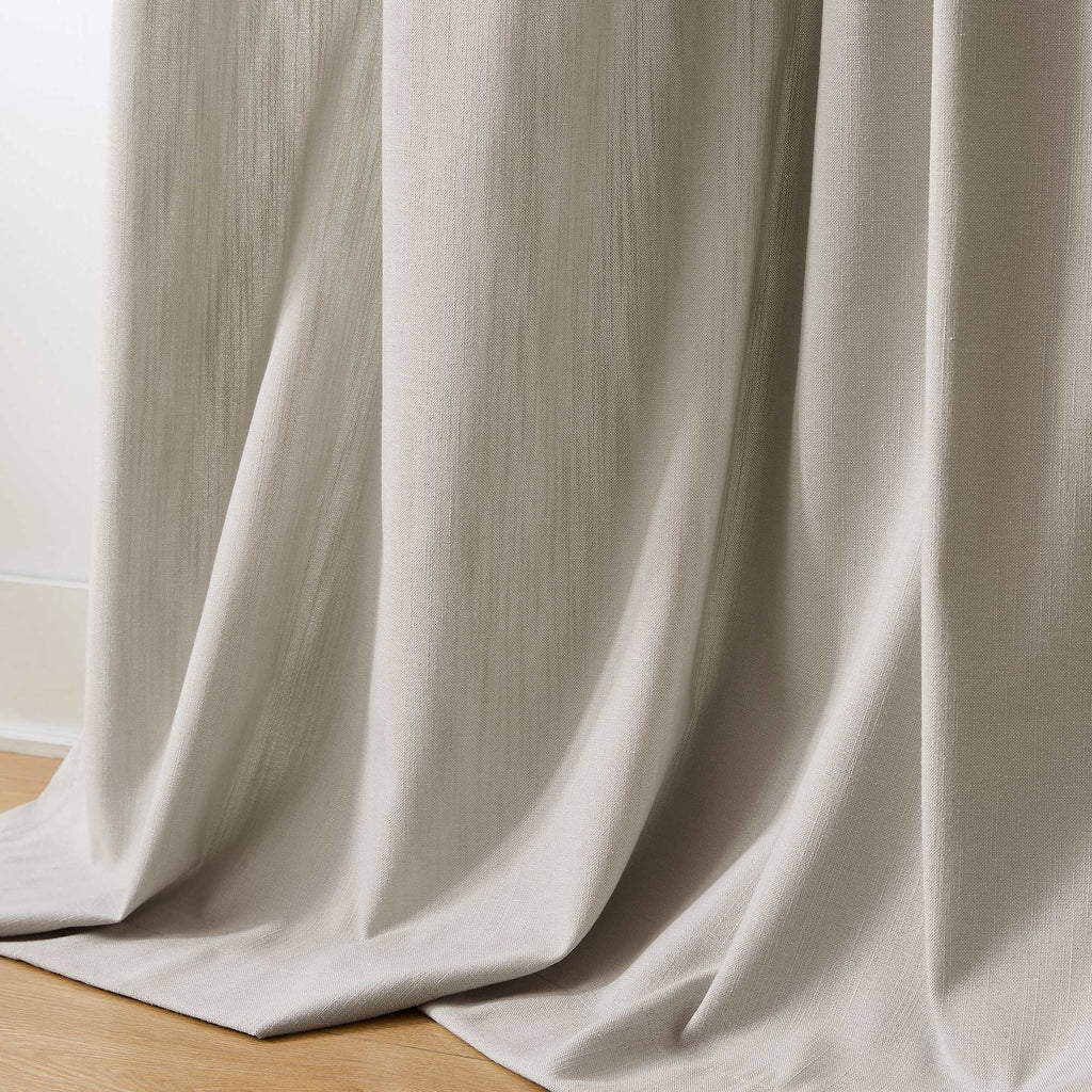 Elvonaeoly Solid Texture Cotton Curtains