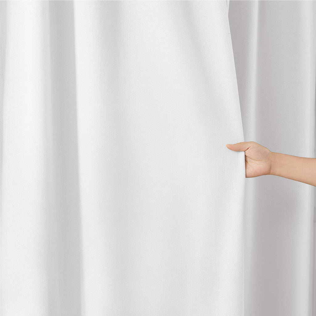 Elvonaeoly Solid Texture Cotton Curtains