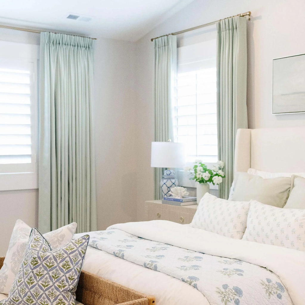 Elvonaeoly Solid Texture Cotton Curtains