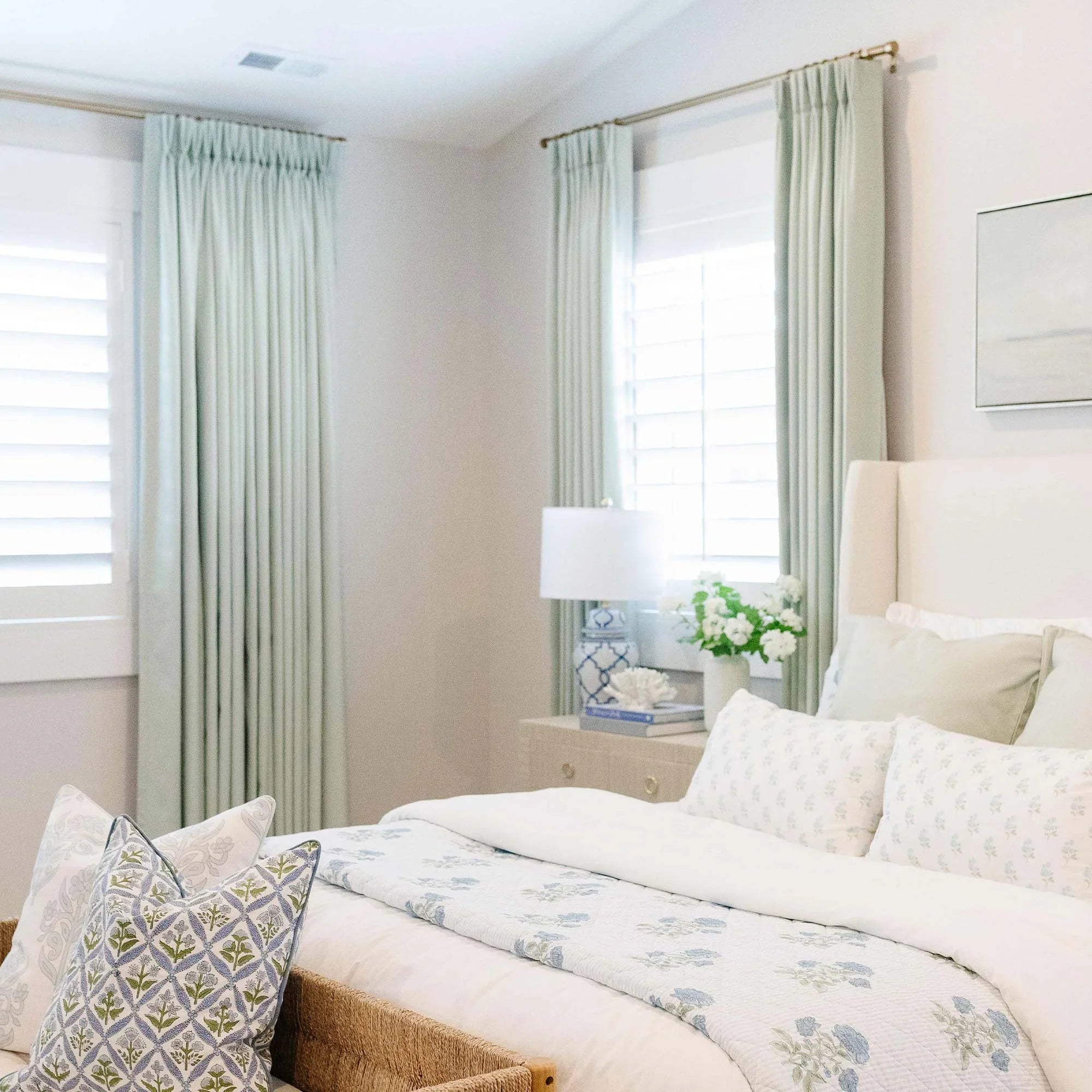Elvonaeoly Solid Texture Cotton Curtains