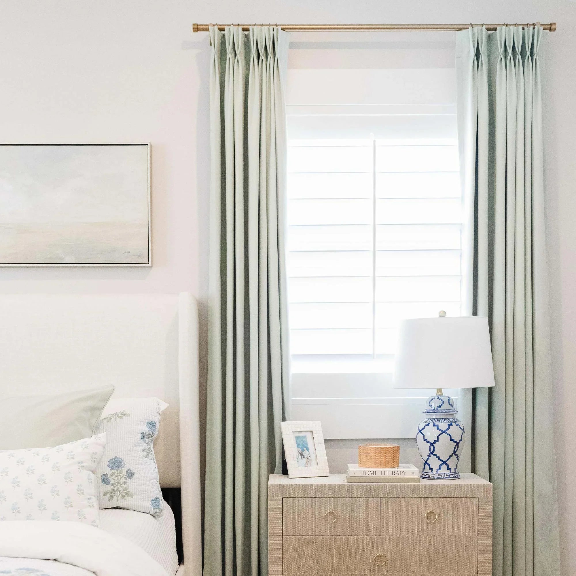 Elvonaeoly Solid Texture Cotton Curtains