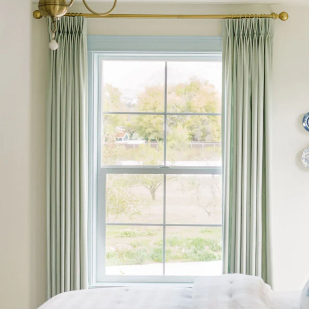 Elvonaeoly Solid Texture Cotton Curtains