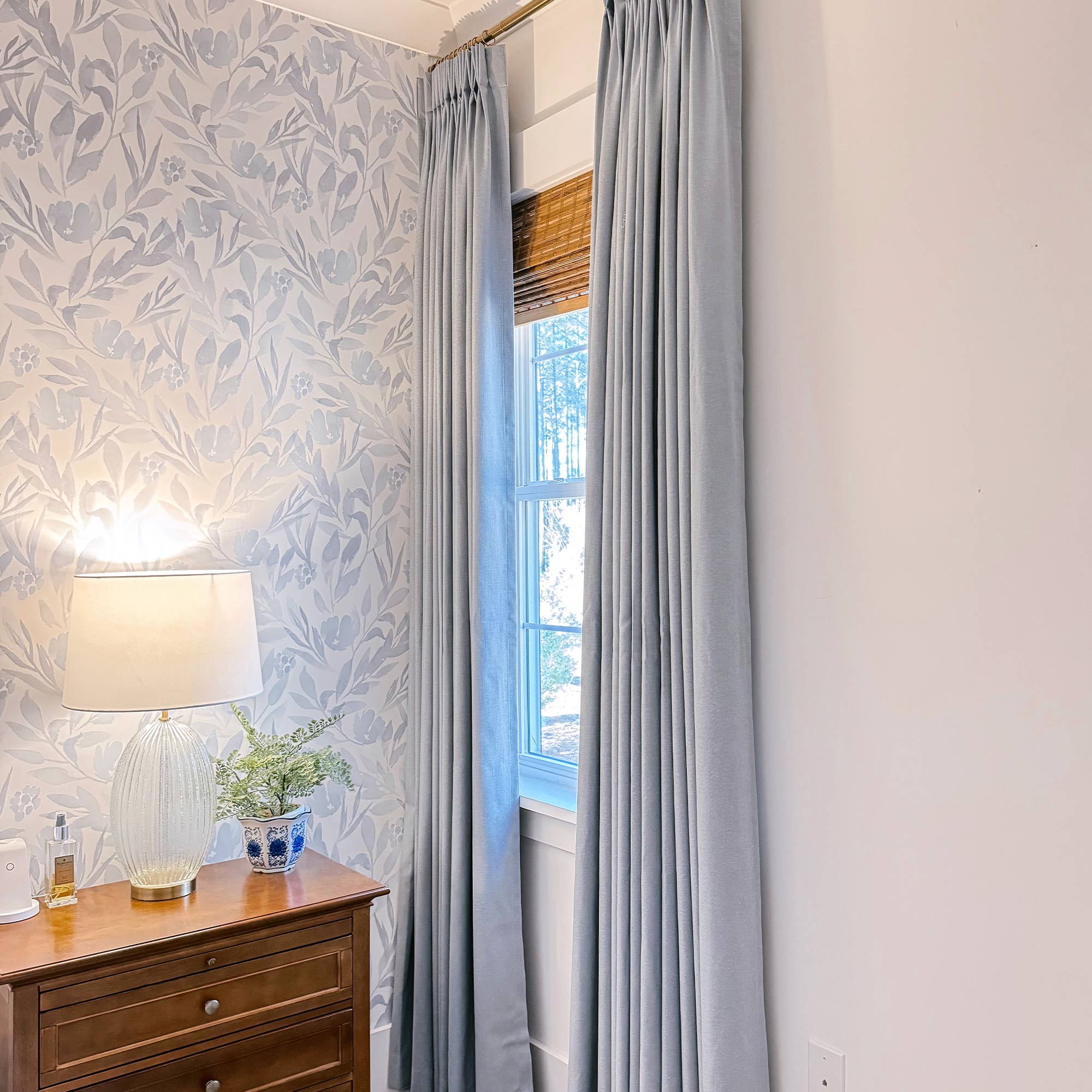 Elvonaeoly Solid Texture Cotton Curtains