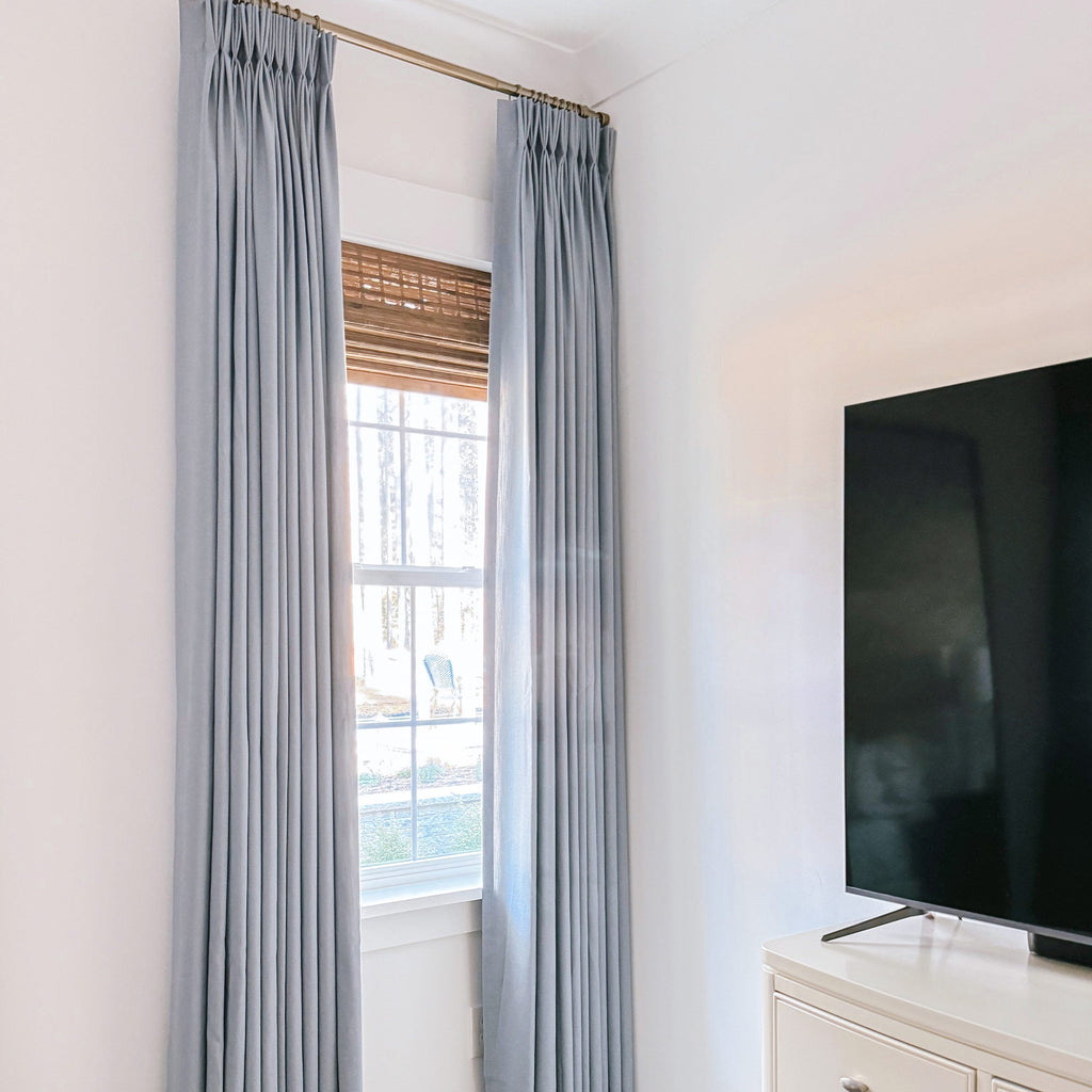Elvonaeoly Solid Texture Cotton Curtains