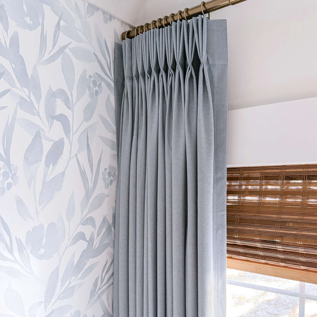 Elvonaeoly Solid Texture Cotton Curtains