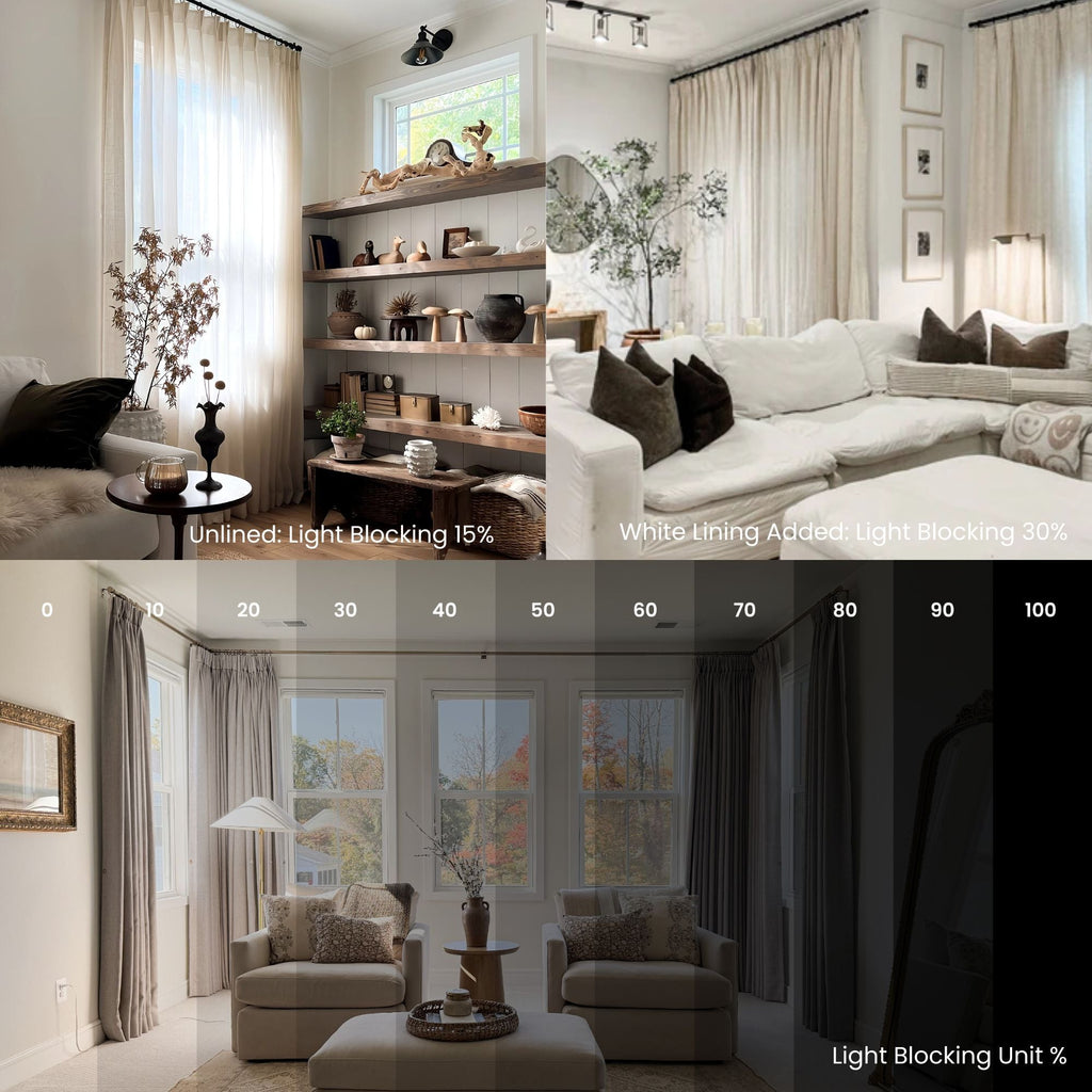 Elvonaeoly Linen Semi Sheer Curtains