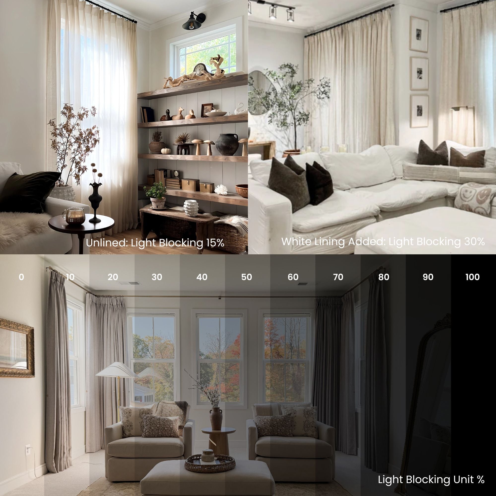 Elvonaeoly Linen Semi Sheer Curtains