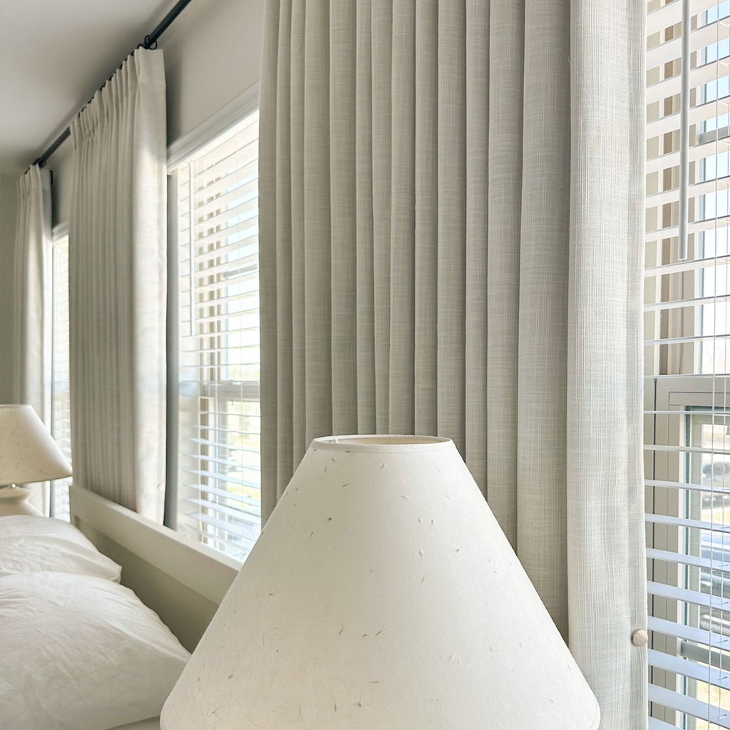 Elvonaeoly Cotton Blend Linen Look Curtains