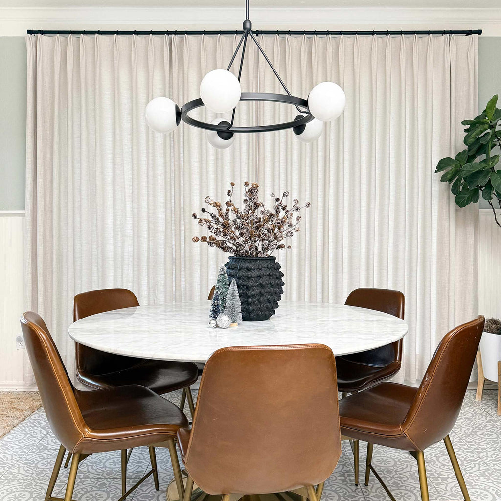 Elvonaeoly Cotton Blend Linen Look Curtains