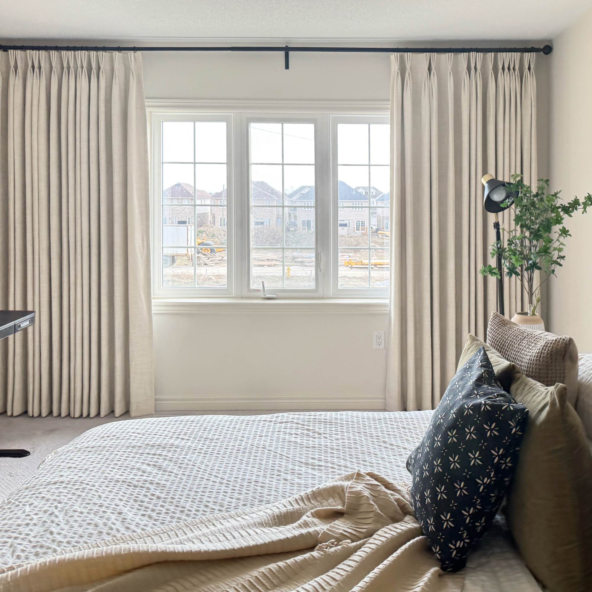 Elvonaeoly Cotton Blend Linen Look Curtains