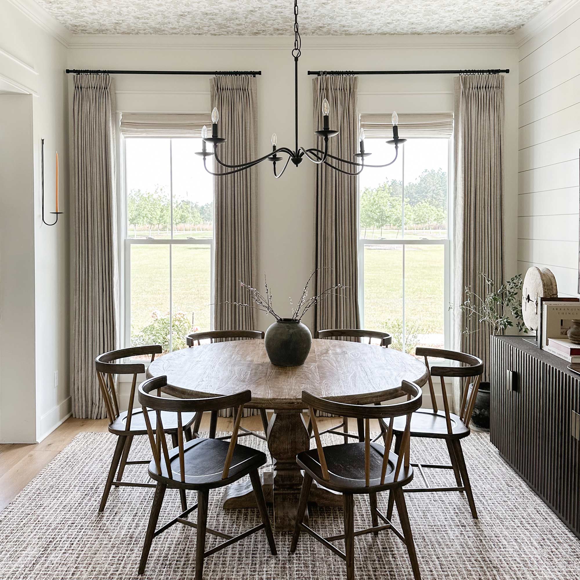 Elvonaeoly Cotton Blend Linen Look Curtains