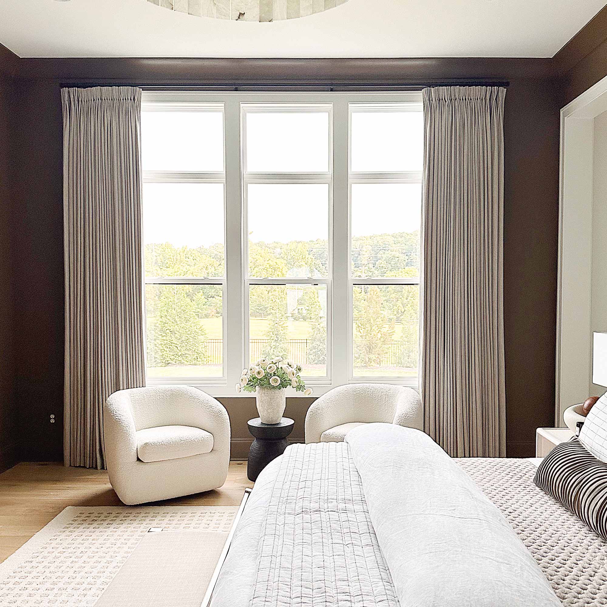 Elvonaeoly Cotton Blend Linen Look Curtains