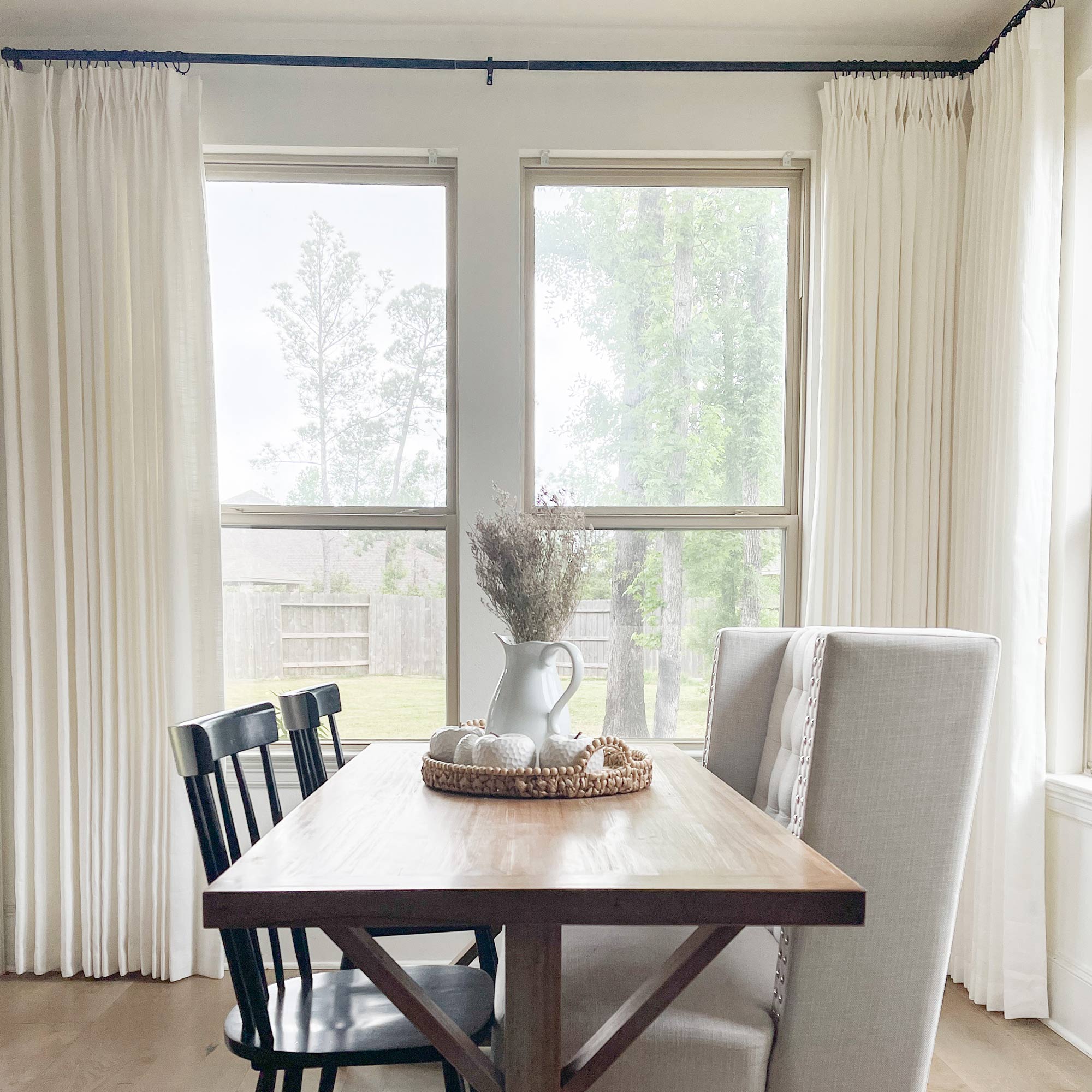 Elvonaeoly Cotton Blend Linen Look Curtains