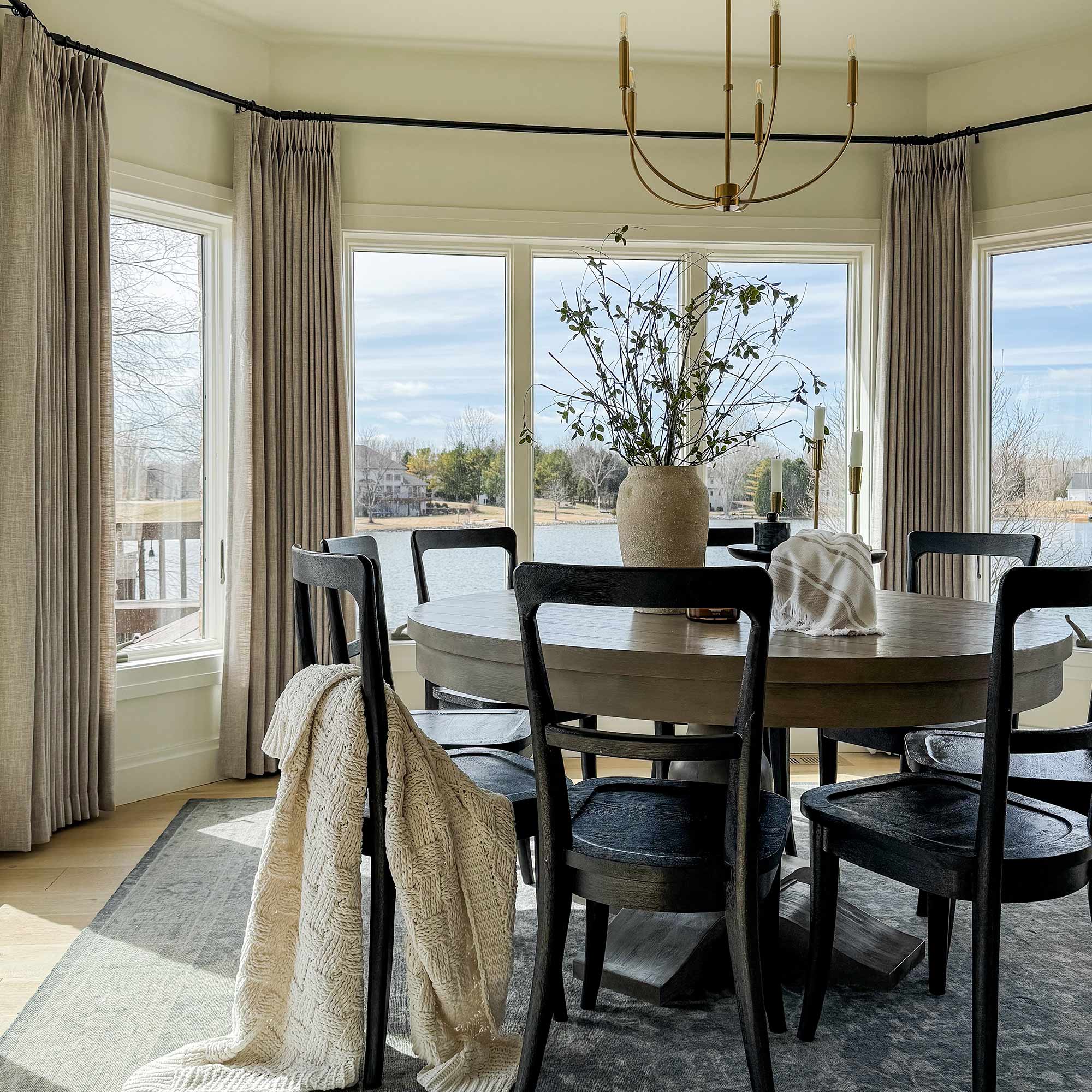 Elvonaeoly Cotton Blend Linen Look Curtains