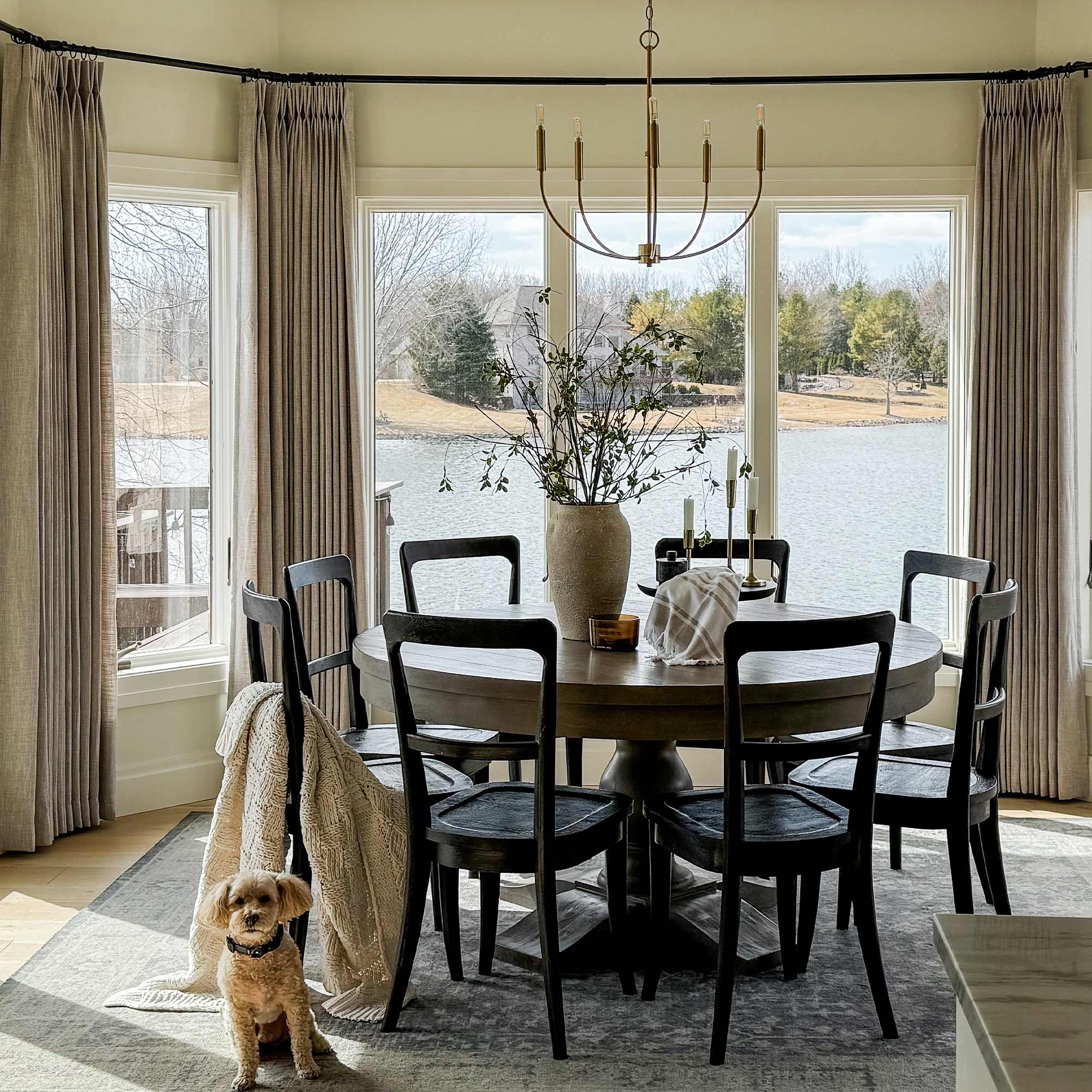 Elvonaeoly Cotton Blend Linen Look Curtains