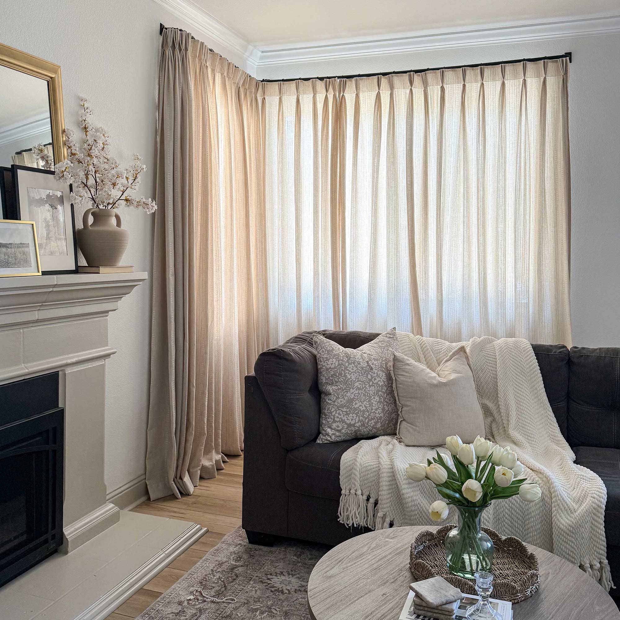 Elvonaeoly Bohemian Semi Sheer Curtains