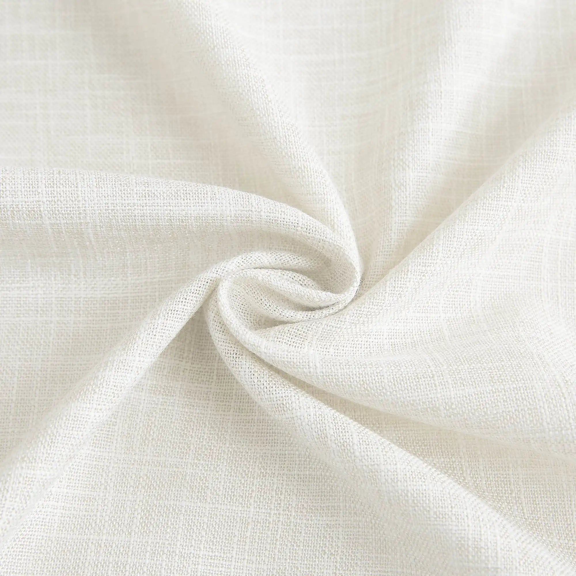Elvonaeoly Crossweave Linen Look Custom Curtains