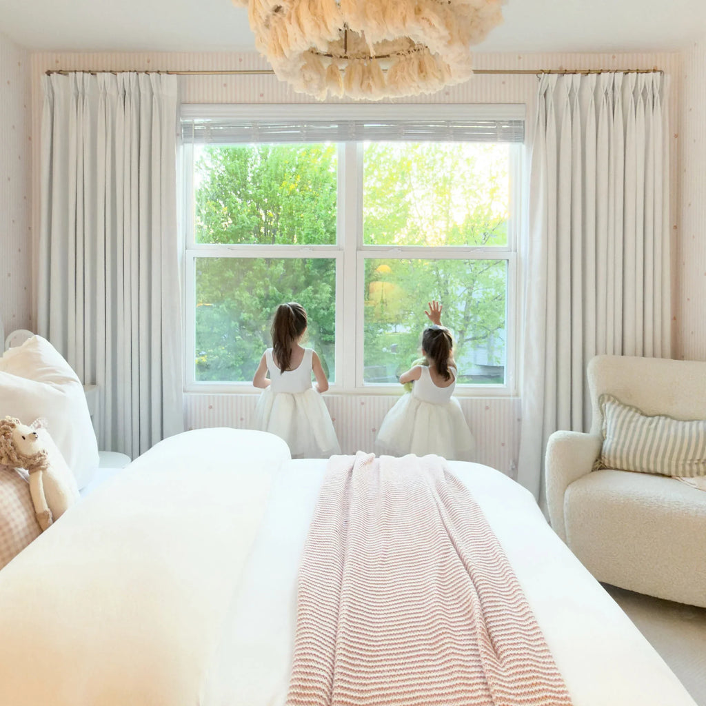 Elvonaeoly Crossweave Linen Look Custom Curtains