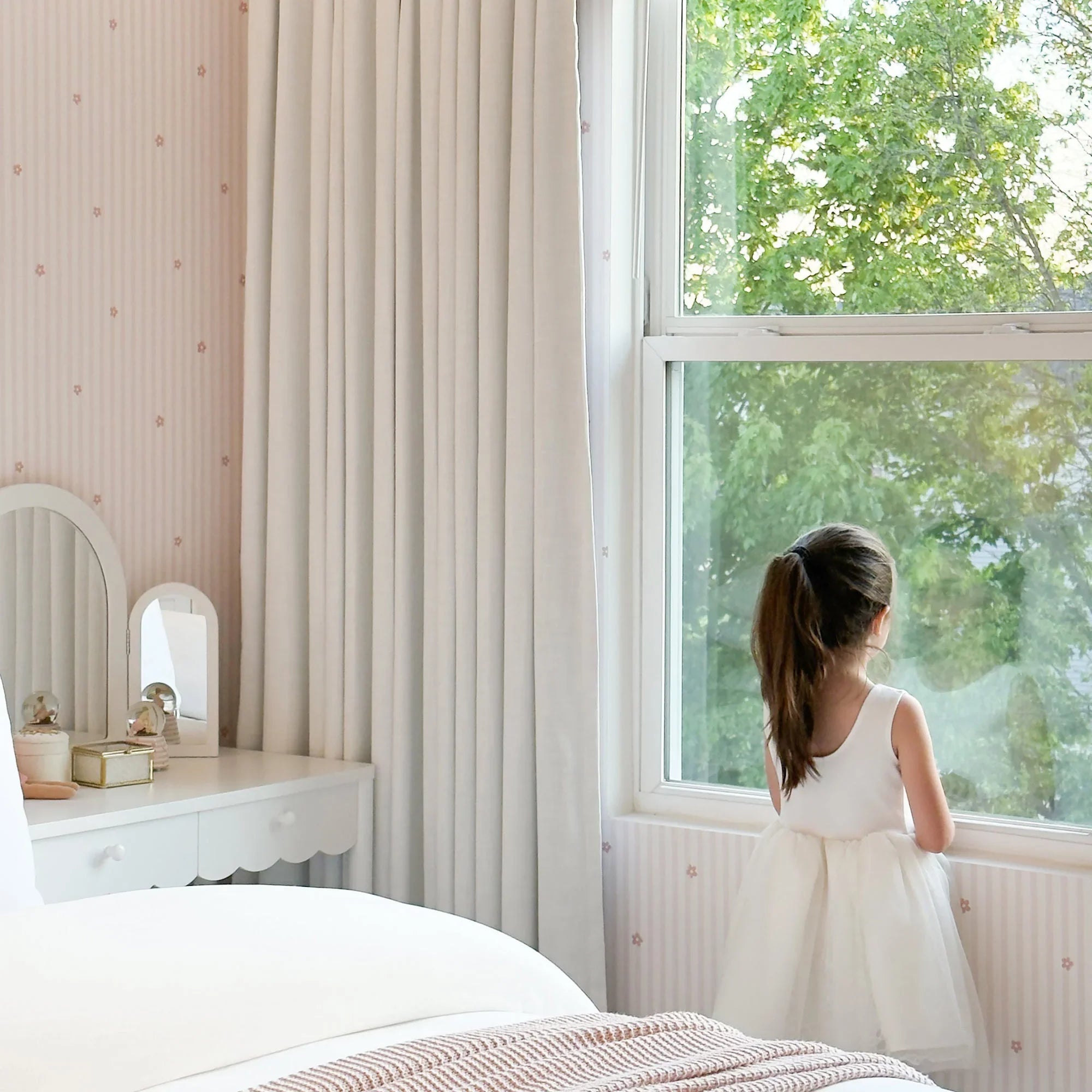 Elvonaeoly Crossweave Linen Look Custom Curtains