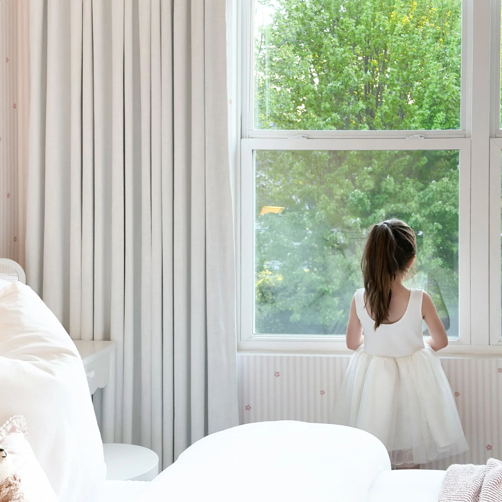 Elvonaeoly Crossweave Linen Look Custom Curtains