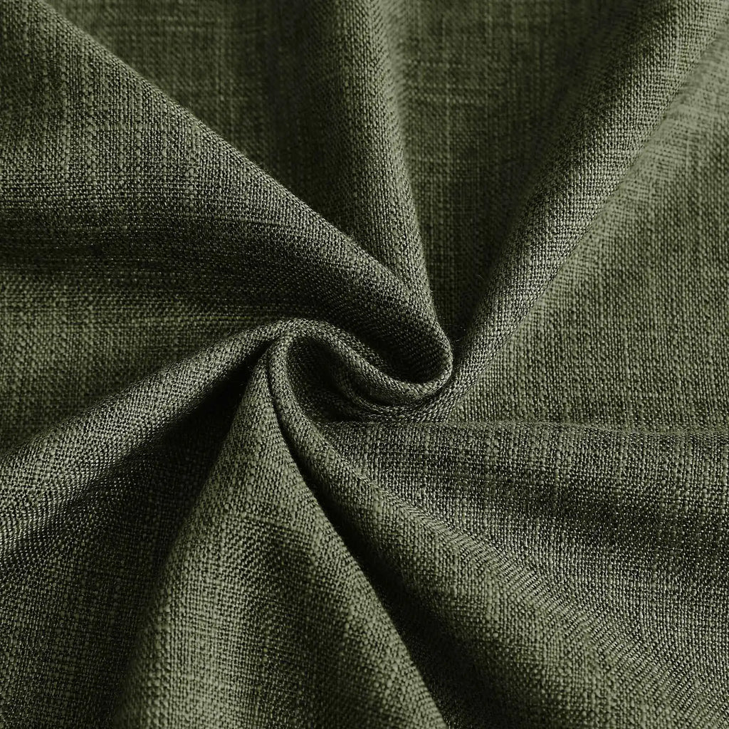 Elvonaeoly Crossweave Linen Look Custom Curtains