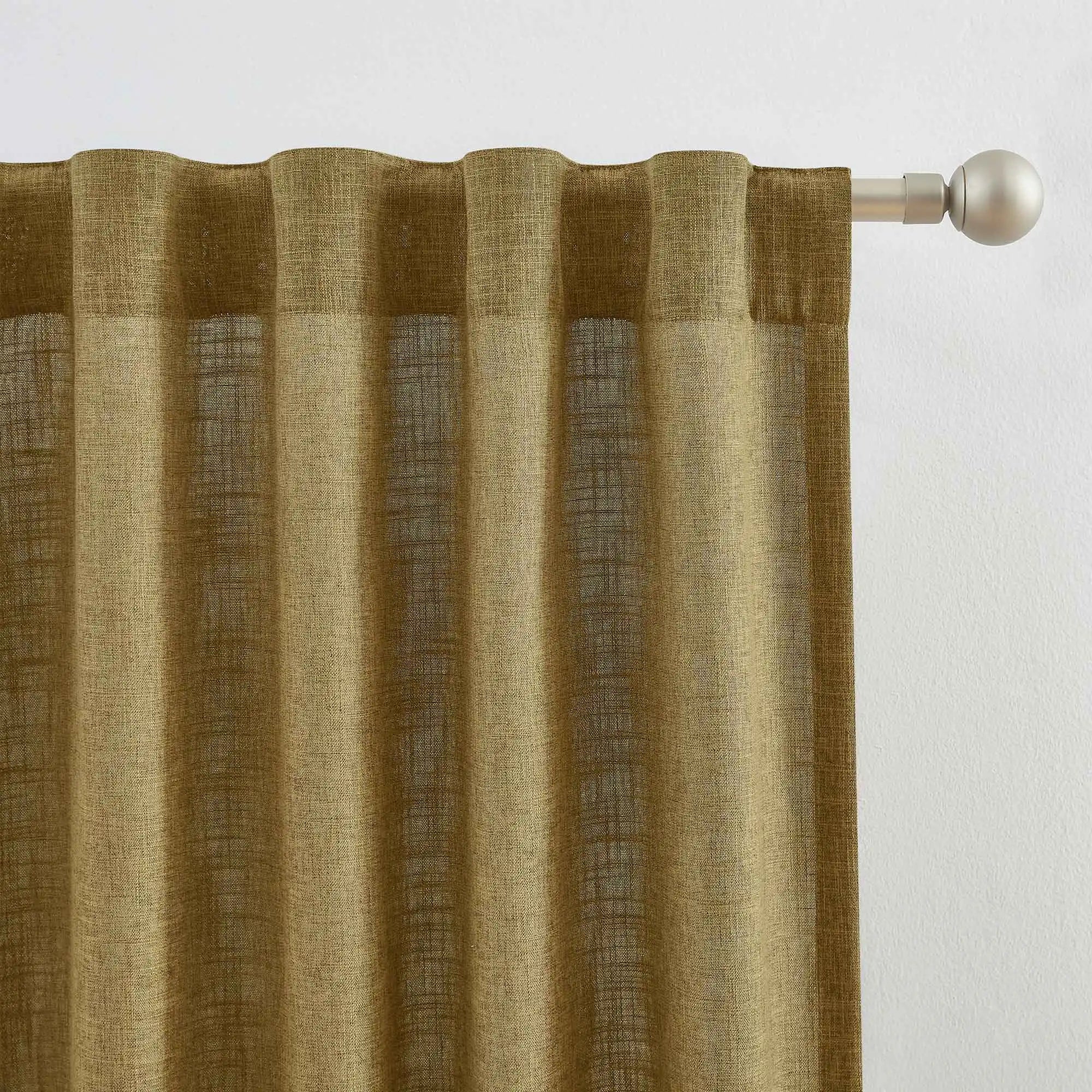 Elvonaeoly Crossweave Linen Look Custom Curtains
