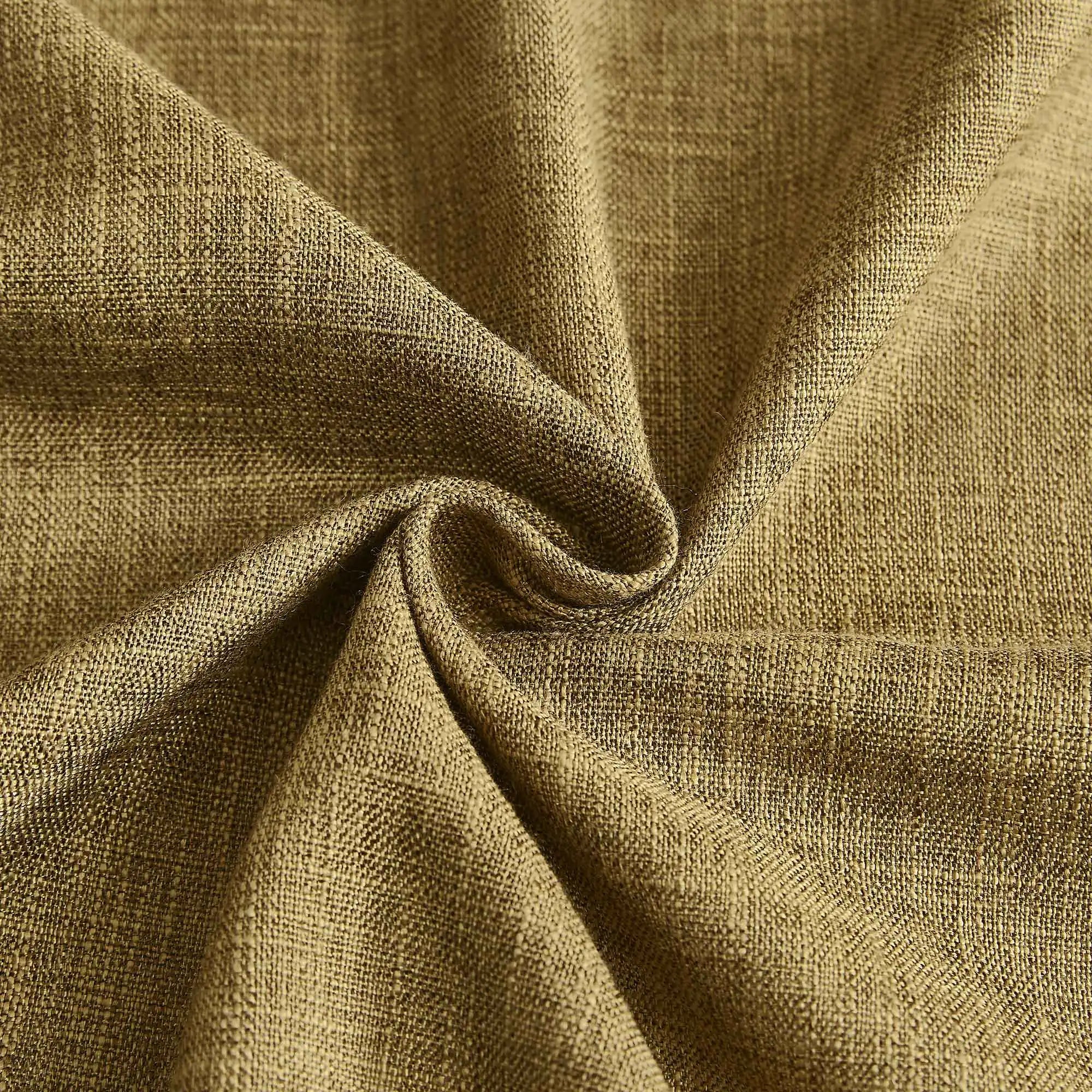 Elvonaeoly Crossweave Linen Look Custom Curtains