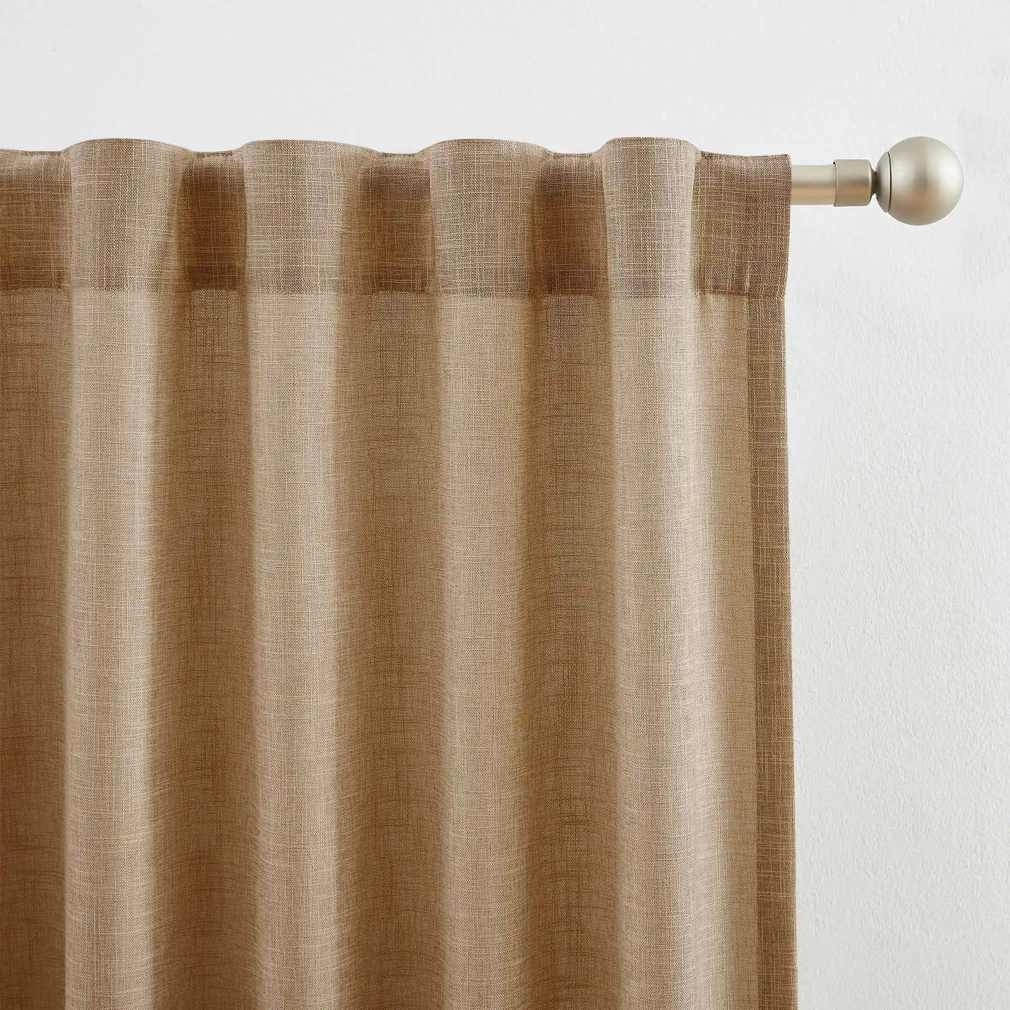 Elvonaeoly Crossweave Linen Look Custom Curtains