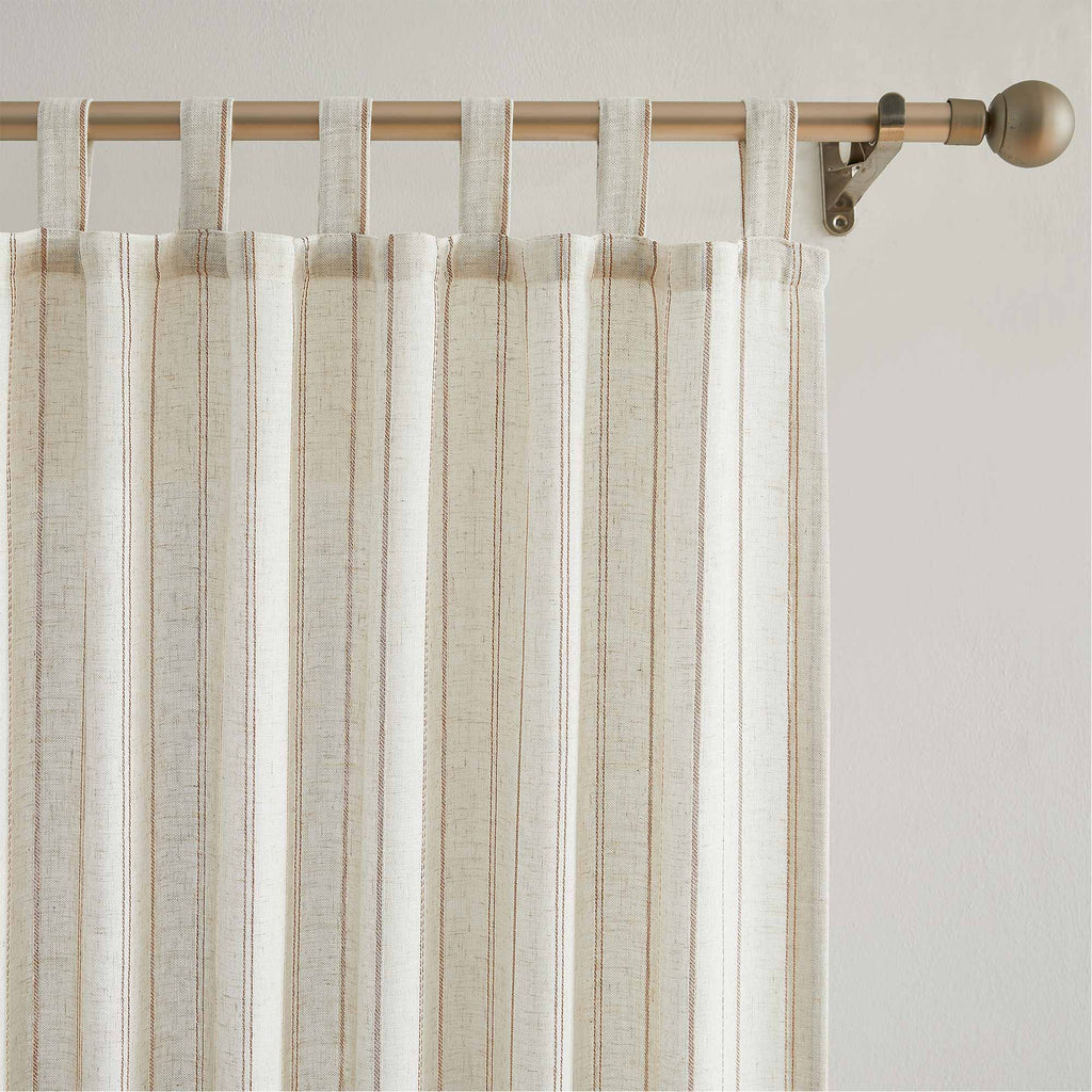 Elvonaeoly Minimalist Striped Linen Curtains