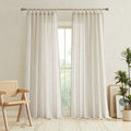 Elvonaeoly Minimalist Striped Linen Curtains