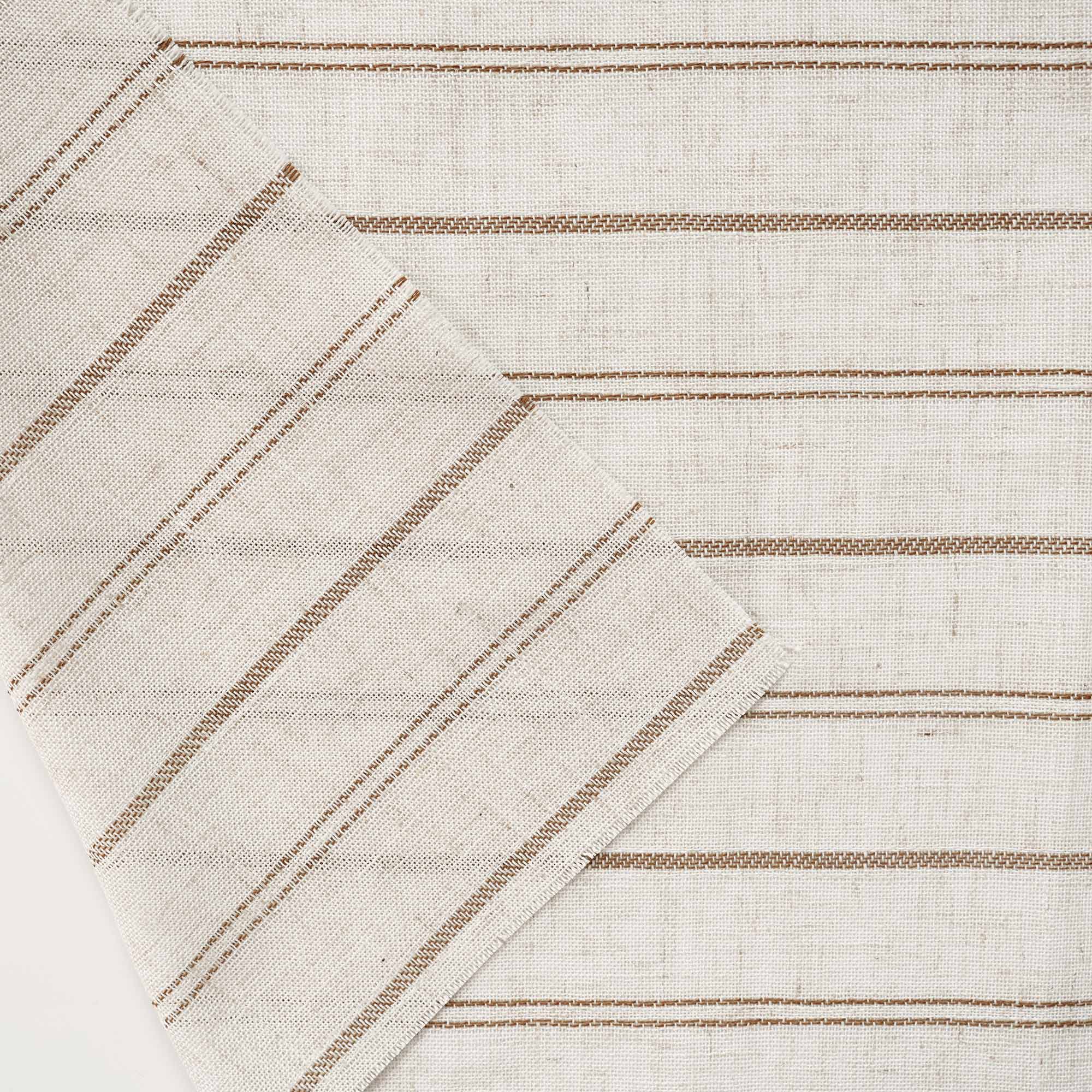 Elvonaeoly Minimalist Striped Linen Curtains