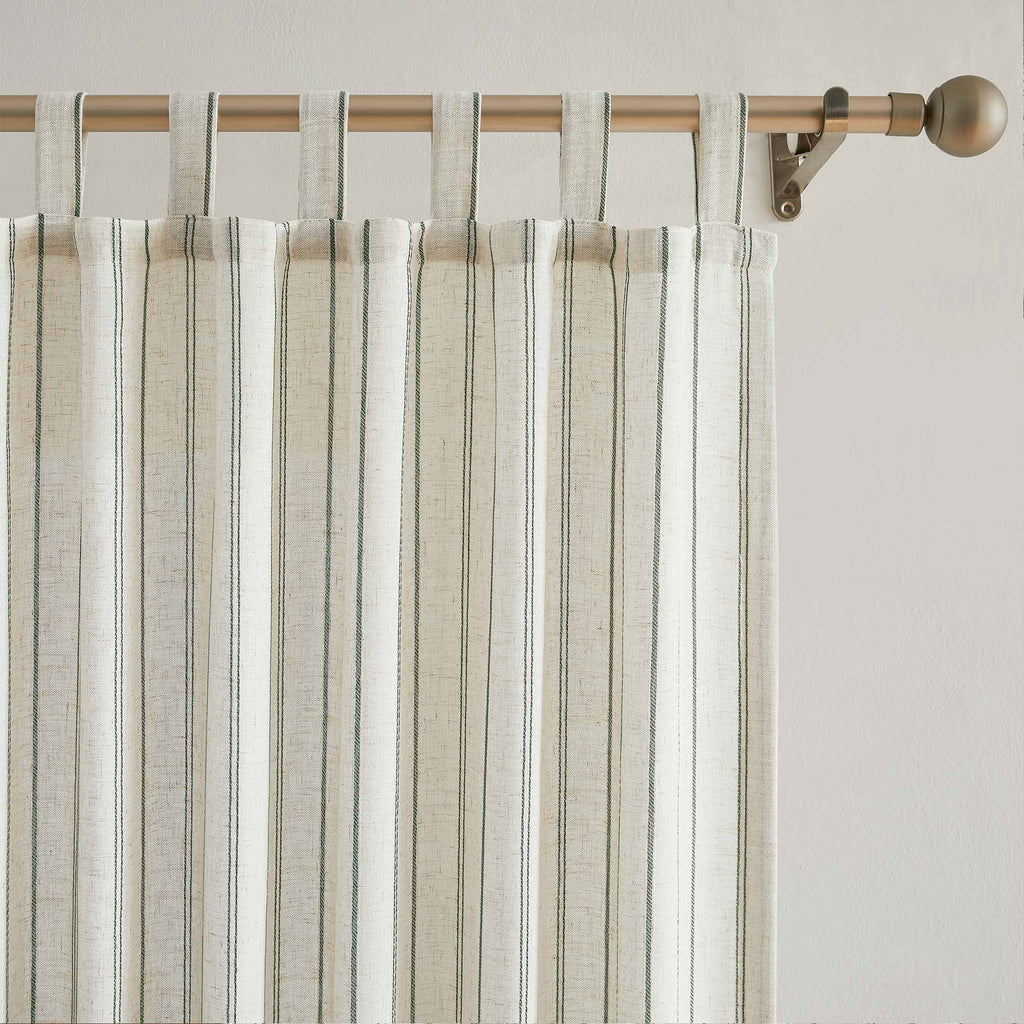 Elvonaeoly Minimalist Striped Linen Curtains